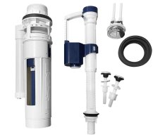 Aqualine Splachovací Souprava S Dual Tlačítkem 49mm, Spodní Napouštění 1/2", Chrom
