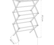 Aqualine Cikcak Skládací Stojan Na Ručníky 73x97x39cm, Jasan