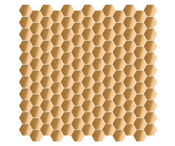 Mozaika Appiani Eden Fulvo 30x30 Hexagon Luc. - hnědá