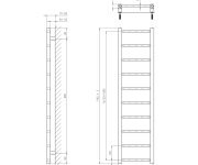 Sapho Metro Light Otopné Těleso 300x1140 Mm, Chrom