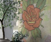 Vzorovaná dlažba Flaviker Hyper Dec. Rose Silver 160x320