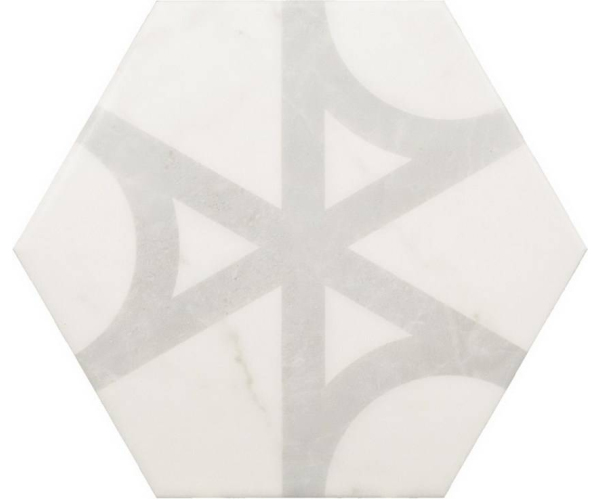 Dlažba jako kámen Equipe Carrara Hexagon Flow 17,5x20