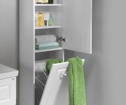 Aqualine Favolo Vysoká Skříňka Košem 40x150x31cm, Bílá Mat