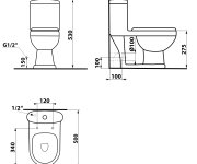 Aqualine Petit Wc Kombi Dětské, Spodní/zadní Odpad, Bílá