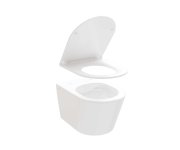WC Flow RimOff set, včetně sedátka SoftClose - WC Flow RimOff set, závěsný, bílá X01985
