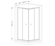 Aqualine Agga čtvercová Sprchová Zástěna 900x900mm, čiré Sklo
