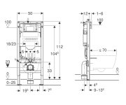 Geberit Duofix Podomítková Nádržka Sigma 12cm, Pro Montáž Do Sádrokartonu