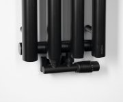Sapho Pilon Otopné Těleso 270x1800mm, Se čtyřmi Háčky Pro Ručník, černá Mat
