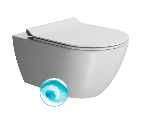 Gsi Pura Závěsná Wc Mísa, Swirlflush, 36x55cm, Bílá Dual-mat