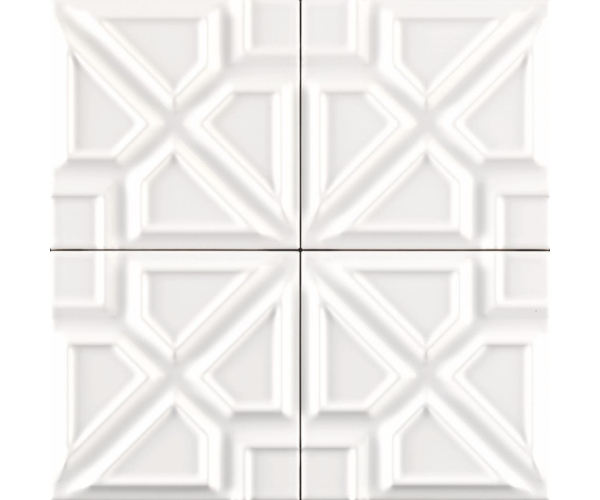 Retro dekor Grazia Formelle Milano Bianco 13x13 - bílá