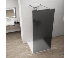 Polysan Esca Chrome Jednodílná Sprchová Zástěna Do Prostoru, Kouřové Matné Sklo, 1000 Mm