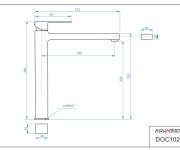 Docks, Umyvadlová Stojánková Baterie Vysoká, Bez Odtokové Garnitury DOC10202
