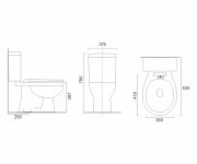 Mereo Wc Kombi, Rimless, Spodní Odpad S Armaturou