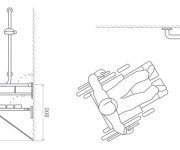 Sapho Handicap Madlo Sklopné 813mm, Bílá