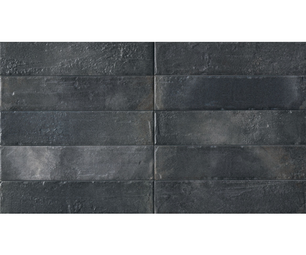 Dlažba jako cihla CIR City Black 6,5x29 Matt. - antracitová