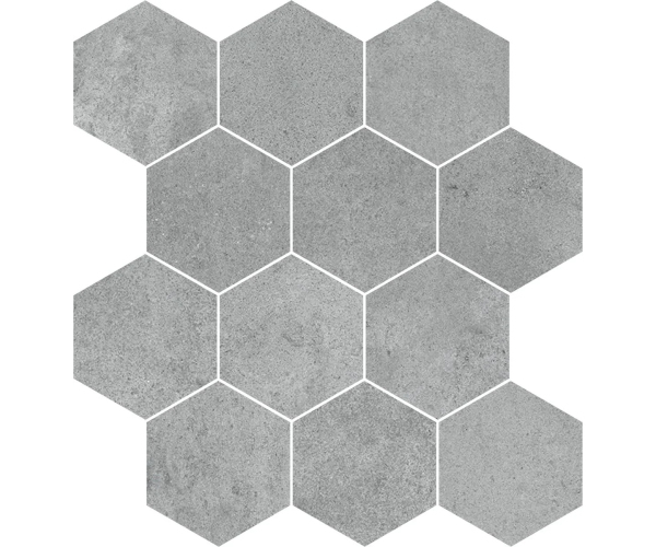 Obklad Gambini Heartland Mosaico Esagona Clay 30x30 Nat. - šedá
