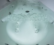 Polysan Tanya L Hydromasážní Vana, 160x120x49cm, Highline Hydro-air, Chrom