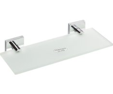 Sapho X-square Polička Skleněná 300x55x130mm, Mléčné Sklo, Chrom