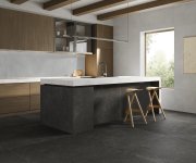 Dlažba jako beton Azuvi Camlot Midnight 120x120 Mat. Rett. - antracitová
