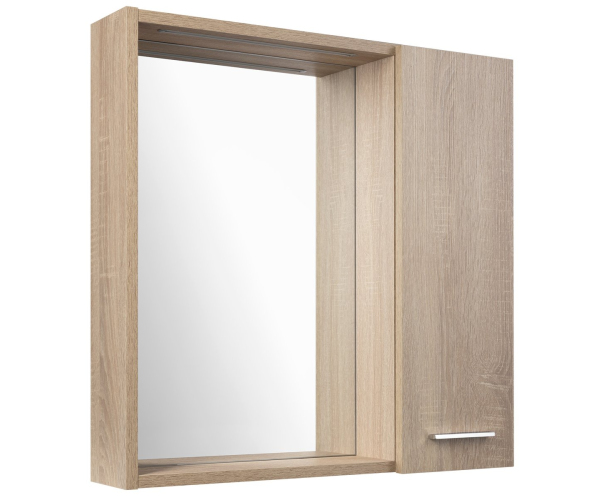 Aqualine Zoja/keramia Fresh Strip Galerka S Led Osvětlením, 60x60x14cm, Pravá, Dub Platin
