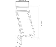 Ridder Akasya Kosmetické Zrcátko Na Postavení, 105x227mm, černá/akácie