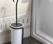 Metaform Rebecca Wc štětka Na Postavení, Keramika, černá Mat