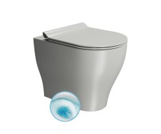 Gsi Tono Wc Mísa Stojící, Geniusflush, 36x53cm, Spodní/zadní Odpad, Cenere Dual-mat