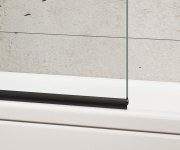 Aqualine Vilma Vanová Zástěna 600x1400mm, černá, čiré Sklo