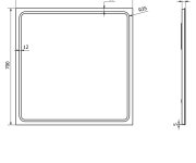 Sapho Set Koupelnová Skříňka Cirasa 70cm S Umyvadlem A Led Zrcadlem, 3x Zásuvka, Dub Alabama