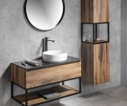 Sapho Skara Deska Rockstone 101,2x1,2x46cm, Black Attica