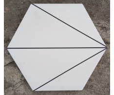 Deceram PAM Fabila Decor2 Blanco 25,8x29 Hex