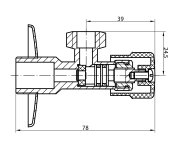 Aqualine Multiturn Rohový Ventil 1/2"x3/8", Pár, Chrom