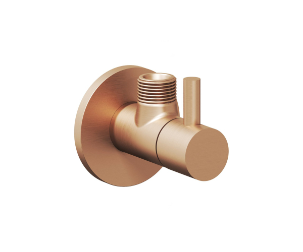 Rohový ventil - 930.60RGB Rohový ventil 1/2"x3/8" K, růžové zlato kartáčované
