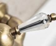 Sapho Kirké Crystal Nástěnná Vanová Baterie, Páčka Krystal, Bronz