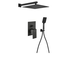 Sapho Spectre Podomítkový Sprchový Set S Pákovou Baterií, 2 Výstupy, černá Mat