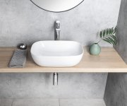 Aqualine Keramické Umyvadlo Na Desku 46x34cm, Bílá