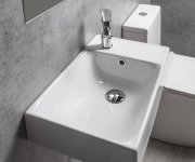 Cerastyle Nuali Keramické Umývátko 50x30cm, Baterie Vpravo, Bílá