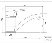 Dřezová Stojánková Baterie S Krátkým Ramínkem - Chrom – Forum FO3113-K