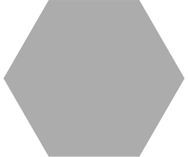 Dlažba Codicer Solid Hex 25 Silver 22x25 - šedá