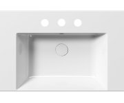 Gsi Kube X Keramické Umyvadlo 100x47cm, S Odkládacími Plochami, Broušená Spodní Hrana, 3 Otvory, Bílá Extraglaze