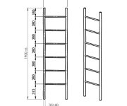 Gedy Bambus Sušák Ručníků Na Opření 500x1900x40mm, Bambus