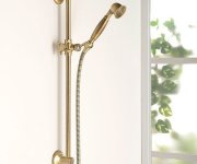 Sapho Antea Sprchová Tyč, Posuvný Držák, Kulatá, 670mm, Bronz