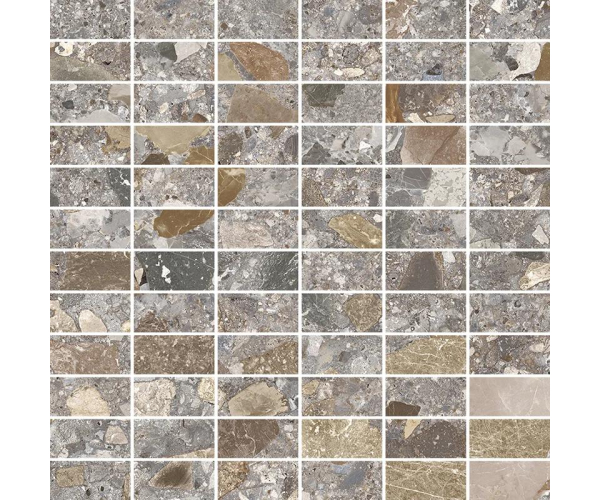 Mozaika jako terrazzo Mirage NORR Grus RR09 Mattoncino 30x30 Nat.