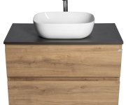 Aqualine Altair Skříňka S Deskou 87,5 Cm, Dub Emporio/antracit Břidlice