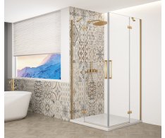 Gelco Trinity Gold Matt Obdélníkový Sprchový Kout 1200x1100mm, Rohový Vstup, čiré Sklo