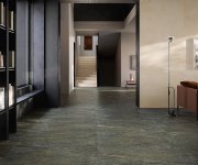 Dlažba jako kámen Sant Agostino Unionstone 2 Serpentino Nat. Rett. 60x120 - zelená