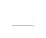 Sapho Wave Deska Rockstone 90,7x1,2x48,8cm, Bílá Mat