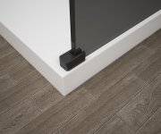 Polysan Esca Black Matt Jednodílná Sprchová Zástěna K Instalaci Ke Stěně, Sklo Marron, 800 Mm