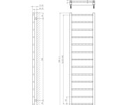 Sapho Metro Light Otopné Těleso 400x1500 Mm, Chrom