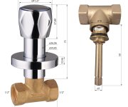 Aqualine Podomítkový Uzavírací Ventil 1/2", Chrom